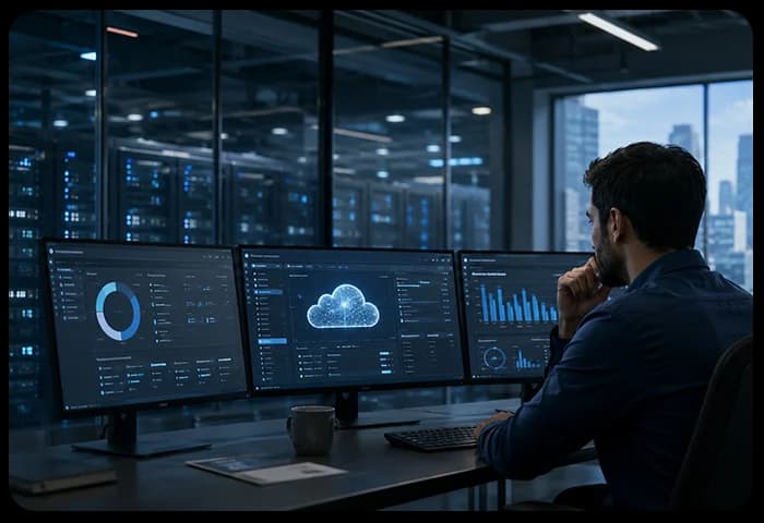 L'équipe de développement logiciel de Clustox collaborant sur un projet