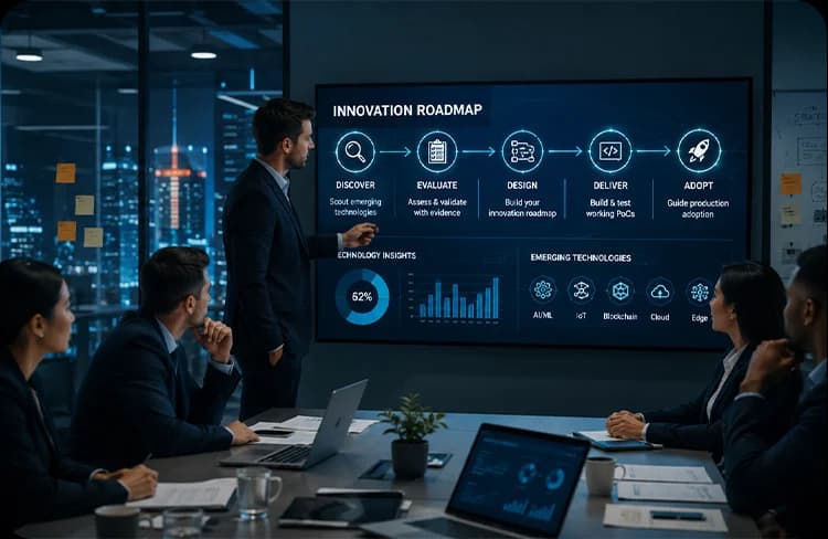 L'équipe de développement logiciel de Clustox collaborant sur un projet