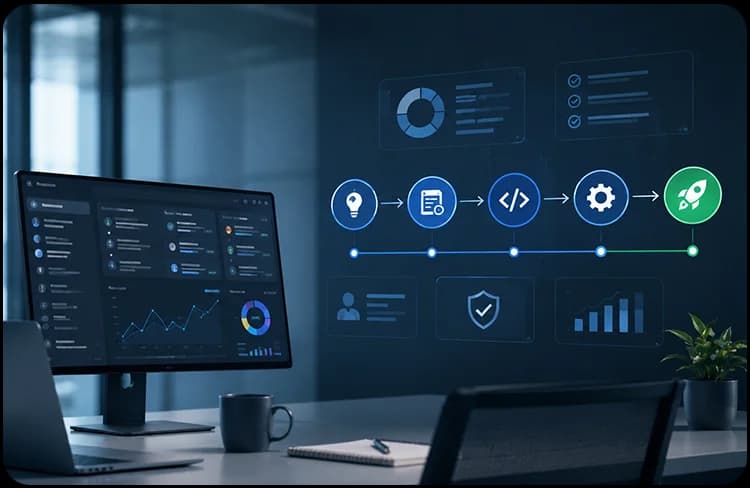 L'équipe de développement logiciel de Clustox collaborant sur un projet