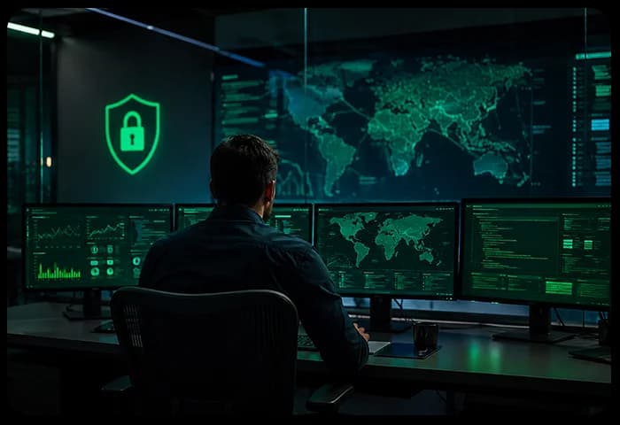 L'équipe de développement logiciel de Clustox collaborant sur un projet