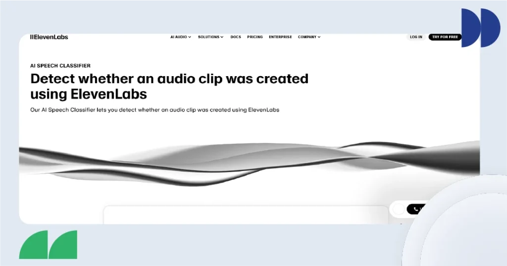 ElevenLabs AI Speech Classifier