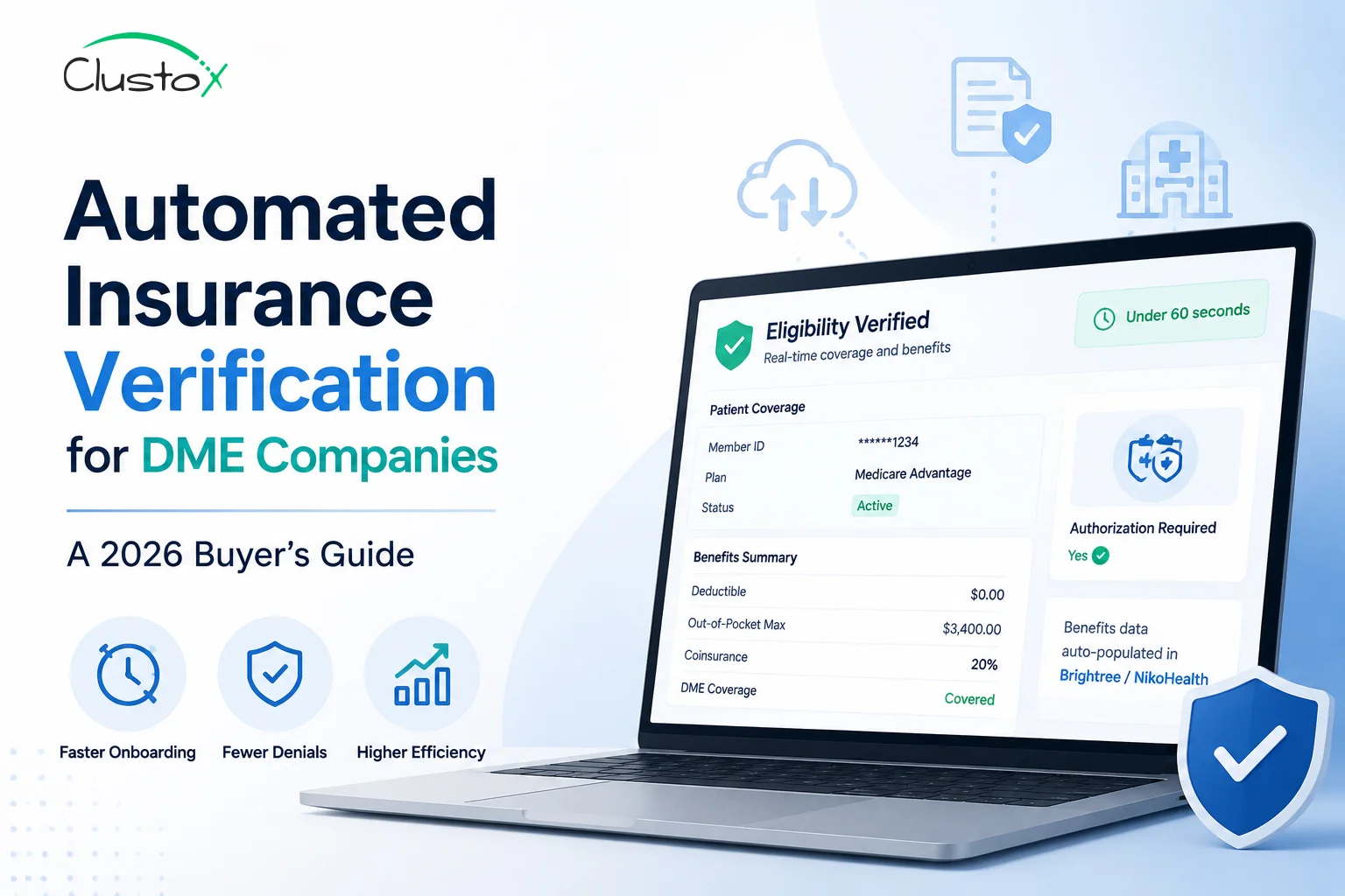 Text: Automated insurance verification dashboard for DME companies with real-time eligibility confirmation and benefits automation