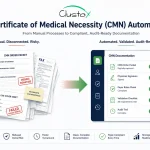 feature image showing a DME documentation workflow shifting from manual paperwork and fax-based delays to a structured digital validation and audit-ready automation process in 2026