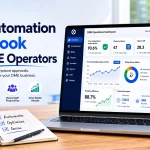 Professional DME operations dashboard illustrating automation workflows, billing efficiency, prior authorization tracking, and performance metrics for a DME management software guide