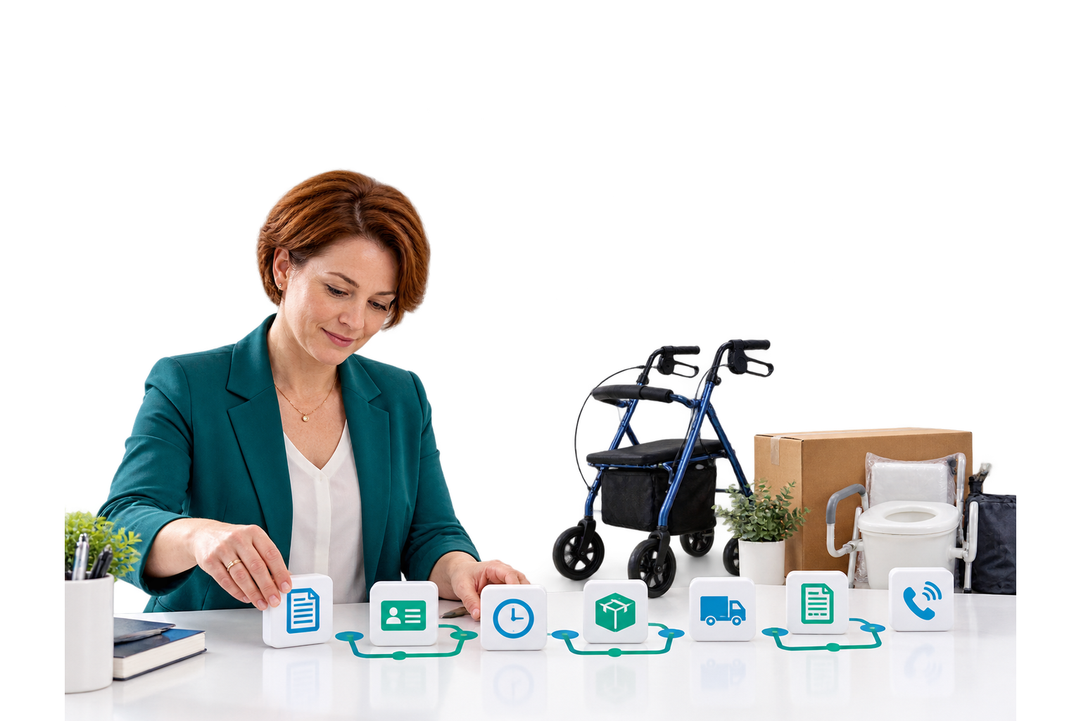 AI workflow automation in DME operations showing manual vs. automated process comparison for durable medical equipment providers