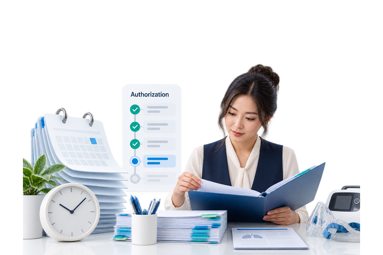 Prior authorization workflow comparison: 14-day manual process vs. 4-hour automated DME workflow