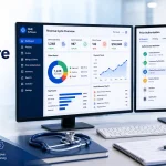 DME software platform dashboard showing billing, prior authorization, and inventory management workflows on a desktop screen