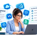 Brightree alternative DME software comparison guide 2026 feature image showing billing dashboard and key feature icons