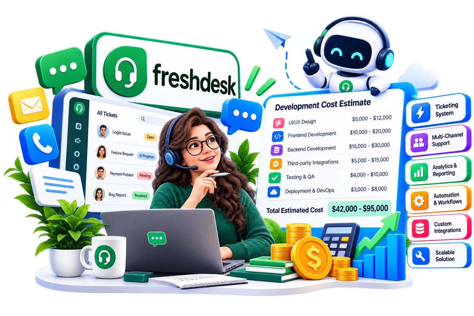 How Much Does It Cost to Build a Customer Support Platform Like Freshdesk